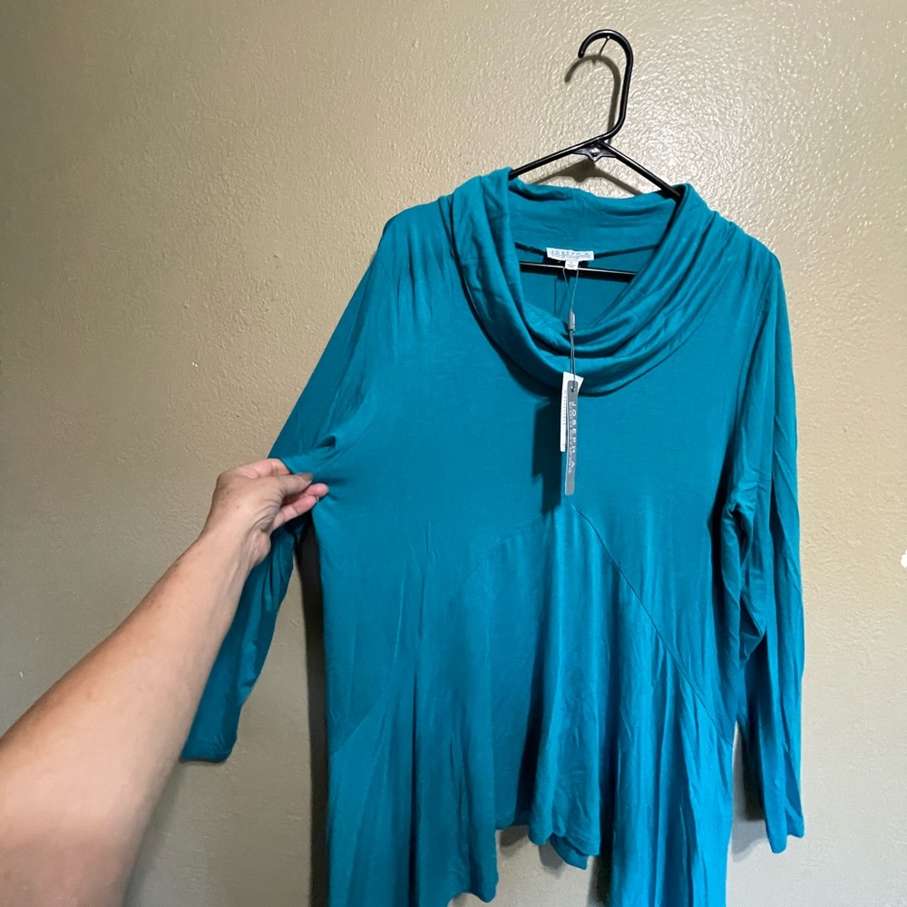 Joseph Teal Cowl Neck Tunic